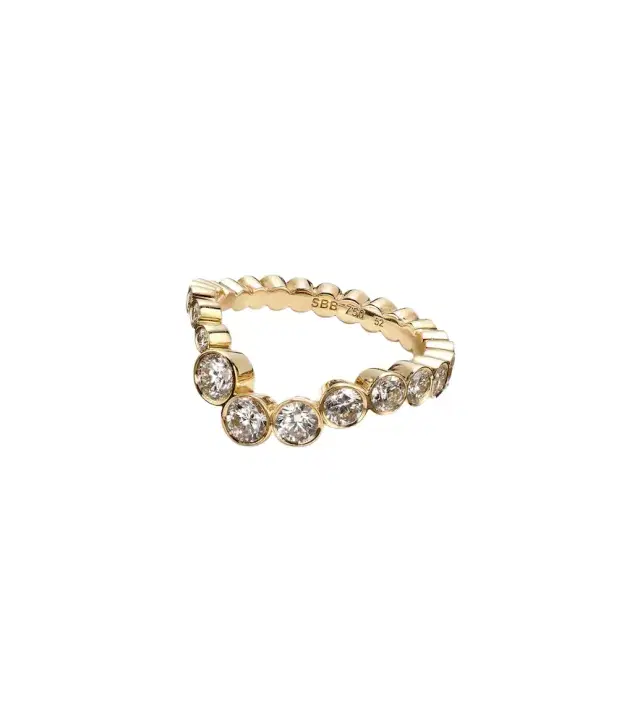 Sophie Bille Brahe Ensemble Ocean 18kt gold ring with diamonds