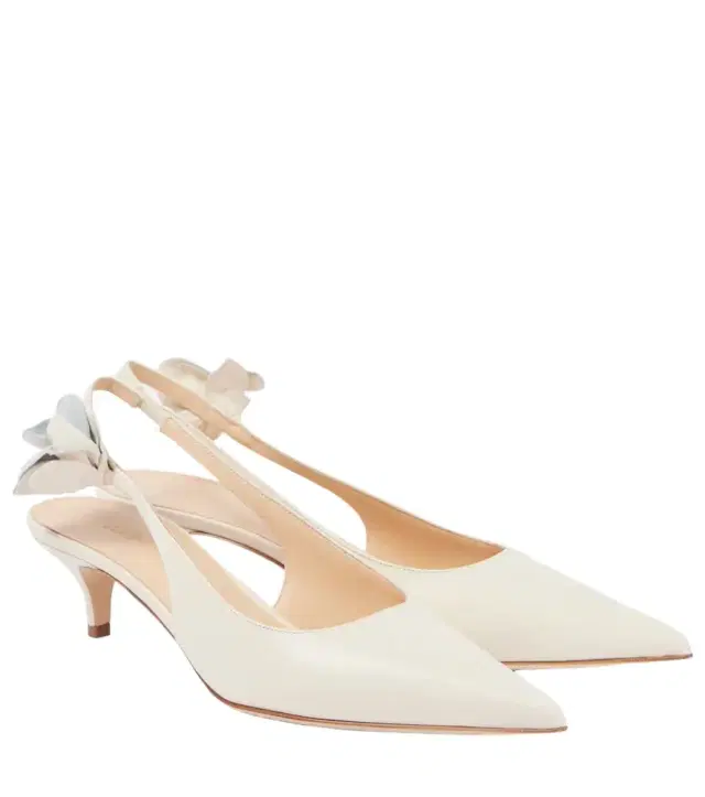 Magda Butrym Bridal leather slingback pumps