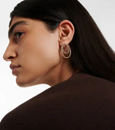 Sophie Bille Brahe Embrassée de Diamant 18kt gold single drop earring with diamonds | Thumbnail 4