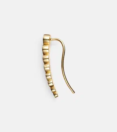 Sophie Bille Brahe Croissant De Lune 18kt gold single earring with diamonds | Thumbnail 3 Sophie Bille Brahe Croissant De Lune 18kt gold single earring with diamonds | Thumbnail 3