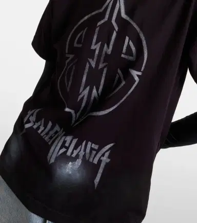 Balenciaga Metal BB oversized cotton jersey T-shirt | Thumbnail 4