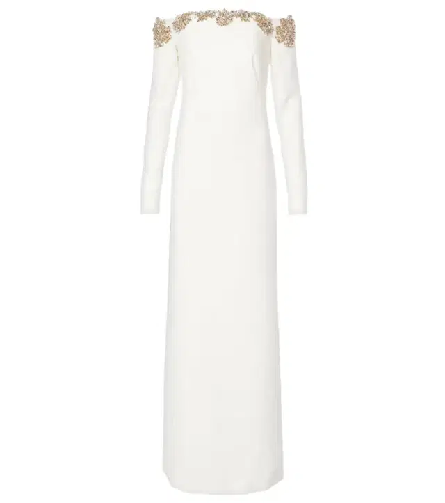 Costarellos Meline embellished crêpe gown