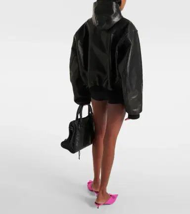 Balenciaga Hooded leather jacket | Thumbnail 2