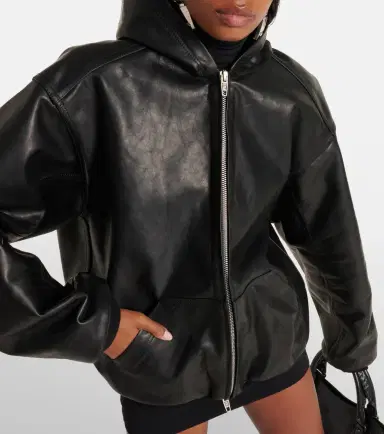 Balenciaga Hooded leather jacket | Thumbnail 3