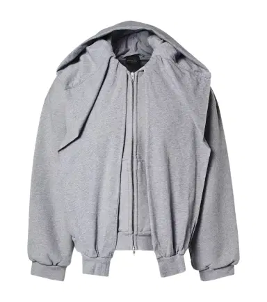 Balenciaga Incognito deconstructed cotton jersey hoodie | Thumbnail 1 Balenciaga Incognito deconstructed cotton jersey hoodie | Thumbnail 1