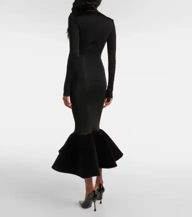 David Koma Flounced jersey midi dress | Thumbnail 2