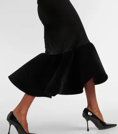 David Koma Flounced jersey midi dress | Thumbnail 3
