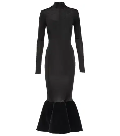 David Koma Flounced jersey midi dress | Thumbnail 1