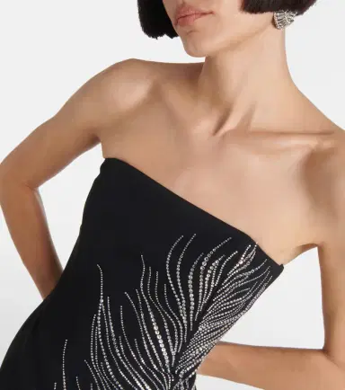 David Koma Crystal-embellished cady minidress | Thumbnail 3