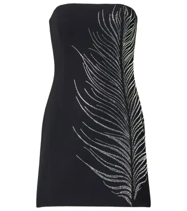 David Koma Crystal-embellished cady minidress | Thumbnail 1
