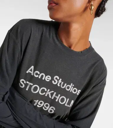Acne Studios Logo cotton-blend T-shirt | Thumbnail 2