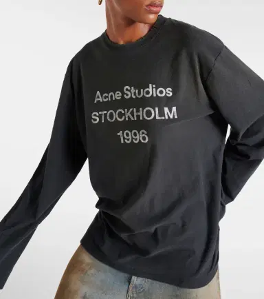 Acne Studios Logo cotton-blend T-shirt | Thumbnail 3