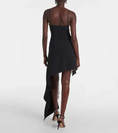 David Koma Asymmetric lace-trimmed minidress | Thumbnail 3
