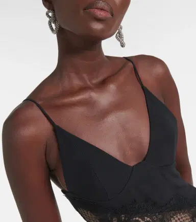 David Koma Asymmetric lace-trimmed minidress | Thumbnail 5