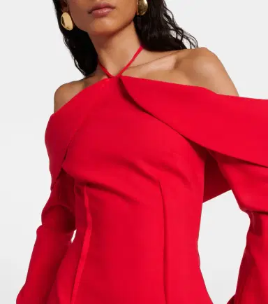 David Koma Wool-blend minidress | Thumbnail 2 David Koma Wool-blend minidress | Thumbnail 2