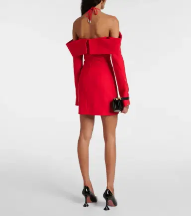 David Koma Wool-blend minidress | Thumbnail 4 David Koma Wool-blend minidress | Thumbnail 4