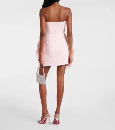 David Koma Feather-trimmed minidress | Thumbnail 2