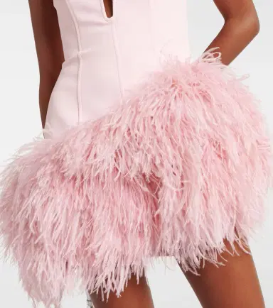 David Koma Feather-trimmed minidress | Thumbnail 3