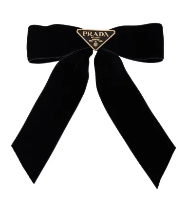 Prada Bow-detail velvet hair clip | Thumbnail 1