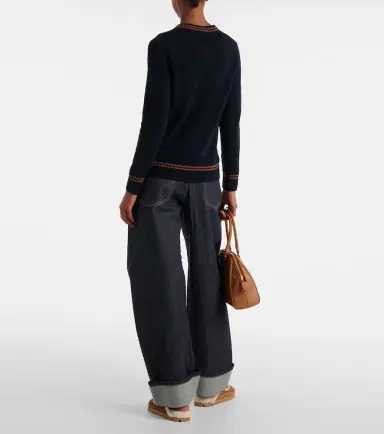 Prada Logo wool and cashmere sweater | Thumbnail 3