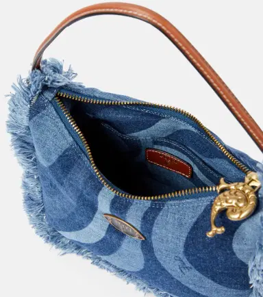 Pucci Marmo fringed denim shoulder bag | Thumbnail 2 Pucci Marmo fringed denim shoulder bag | Thumbnail 2