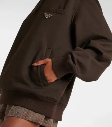 Prada Oversized cotton hoodie | Thumbnail 3 Prada Oversized cotton hoodie | Thumbnail 3