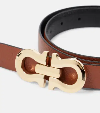 Ferragamo Gancio Contour leather belt | Thumbnail 2