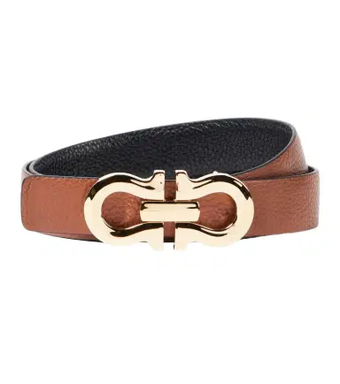 Ferragamo Gancio Contour leather belt | Thumbnail 1