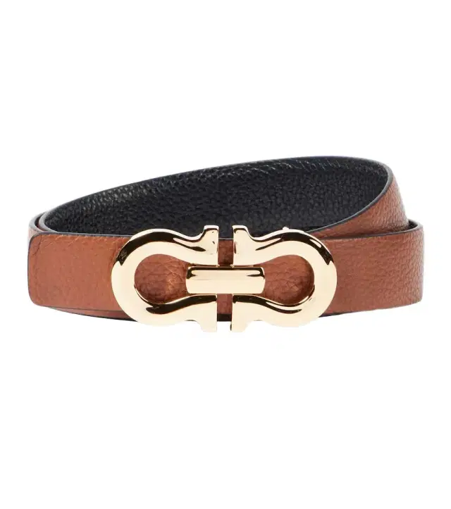 Gancio Contour leather belt