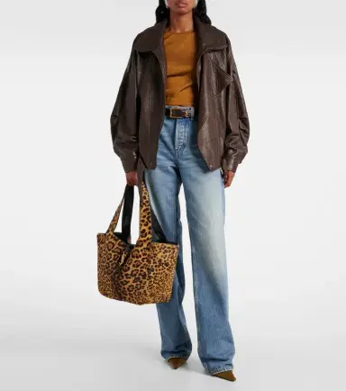 Saint Laurent Le 5 À 7 Bea leopard-print shoulder bag | Thumbnail 7
