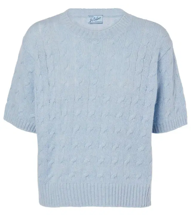 Cable-knit cashmere top