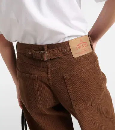 Prada Cotton corduroy wide-leg pants | Thumbnail 5 Prada Cotton corduroy wide-leg pants | Thumbnail 5