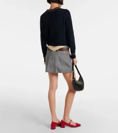 Prada Checked wool miniskirt | Thumbnail 2