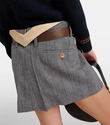 Prada Checked wool miniskirt | Thumbnail 3