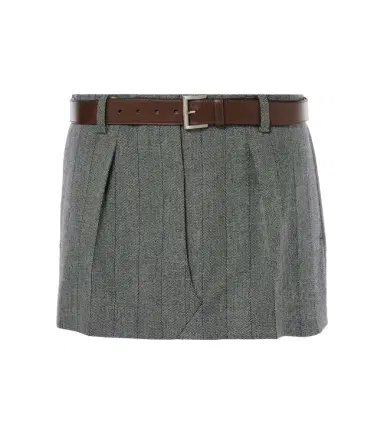Prada Checked wool miniskirt | Thumbnail 1