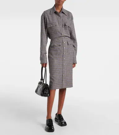 Prada Wool pencil skirt | Thumbnail 3