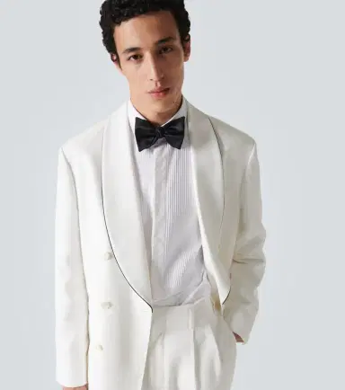 Brunello Cucinelli Silk and cotton satin bow tie | Thumbnail 5
