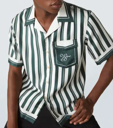 Wales Bonner June striped silk bowling shirt | Thumbnail 2