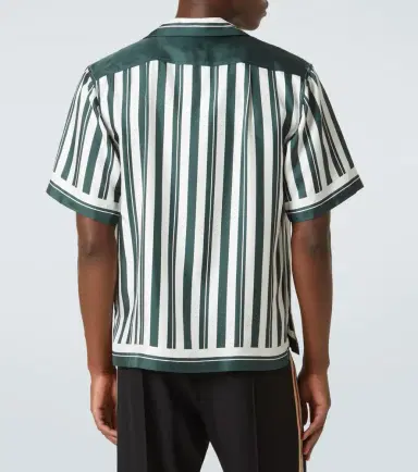 Wales Bonner June striped silk bowling shirt | Thumbnail 3