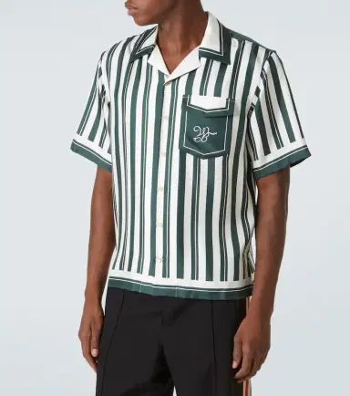 Wales Bonner June striped silk bowling shirt | Thumbnail 4