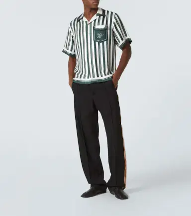 Wales Bonner June striped silk bowling shirt | Thumbnail 5