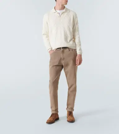 Brunello Cucinelli Cable-knit cashmere polo sweater | Thumbnail 5 Brunello Cucinelli Cable-knit cashmere polo sweater | Thumbnail 5