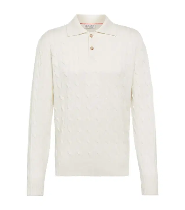 Brunello Cucinelli Cable-knit cashmere polo sweater