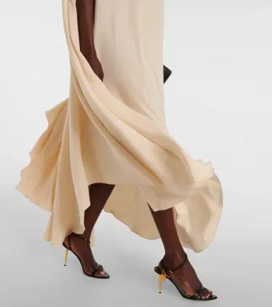 Tom Ford Asymmetric silk-blend cady kaftan | Thumbnail 4