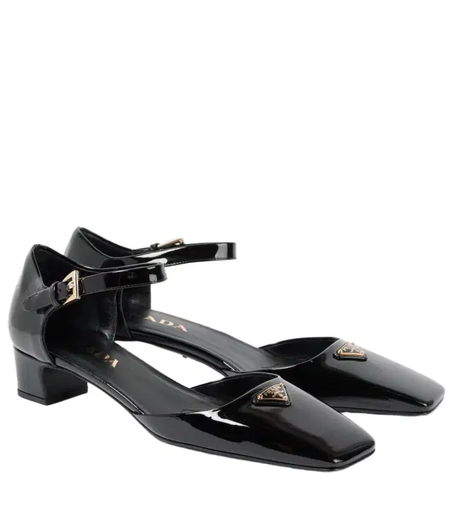 Patent leather pumps