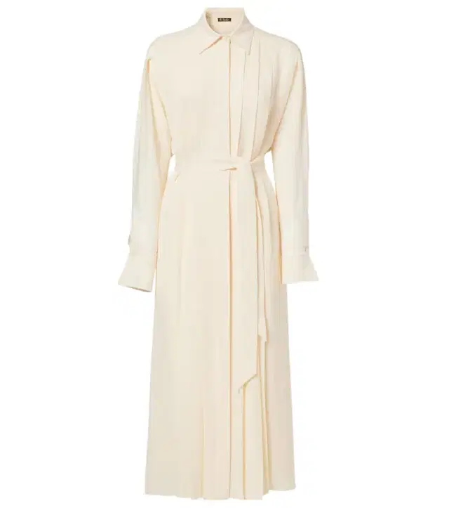 Loro Piana Lorely pleated georgette midi dress
