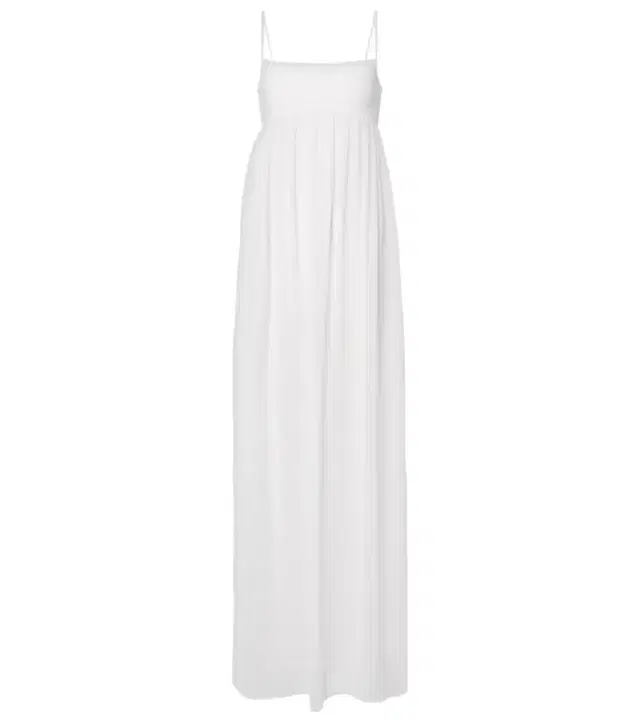 Jacquemus Peplo jersey and muslin maxi dress
