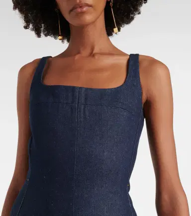 Jacquemus La Robe De-Nîmes Spoglio denim bustier dress | Thumbnail 4