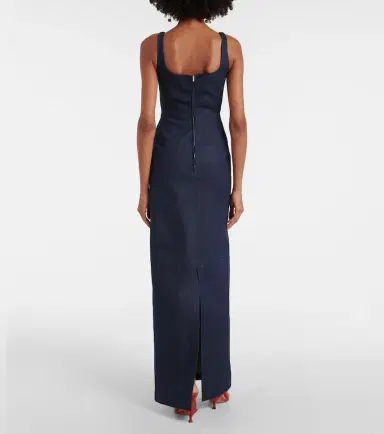 Jacquemus La Robe De-Nîmes Spoglio denim bustier dress | Thumbnail 6