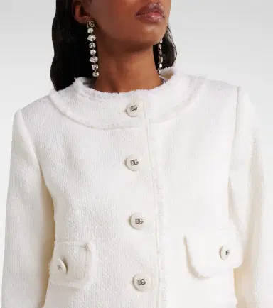 Dolce & Gabbana Cropped wool-blend tweed jacket | Thumbnail 5